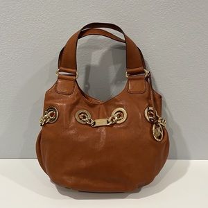 Michael Kors cognac leather purse